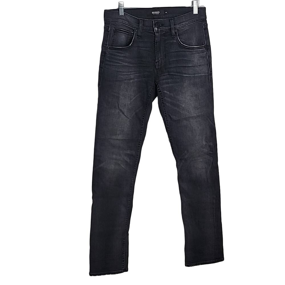 Hudson Blake Slim Straight Jeans, Washed Black, 29